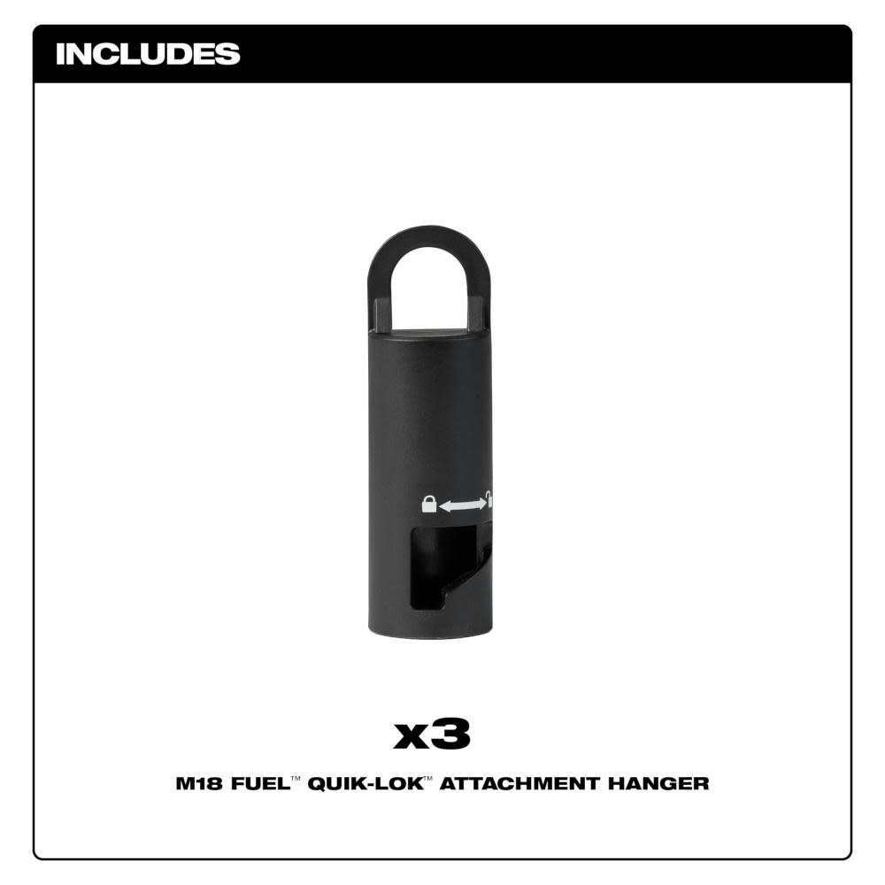 Milwaukee M18 FUEL QUIK-LOK Attachment Hanger 3pk - Ascmtools