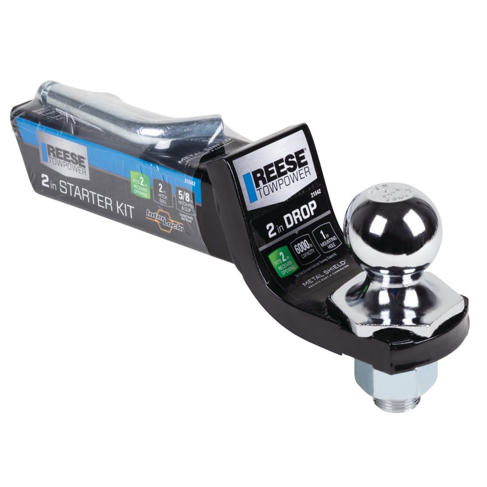 Reese Interlock 9″ 6000 lbs Hitch Ball Mount Starter Kit - Ascmtools