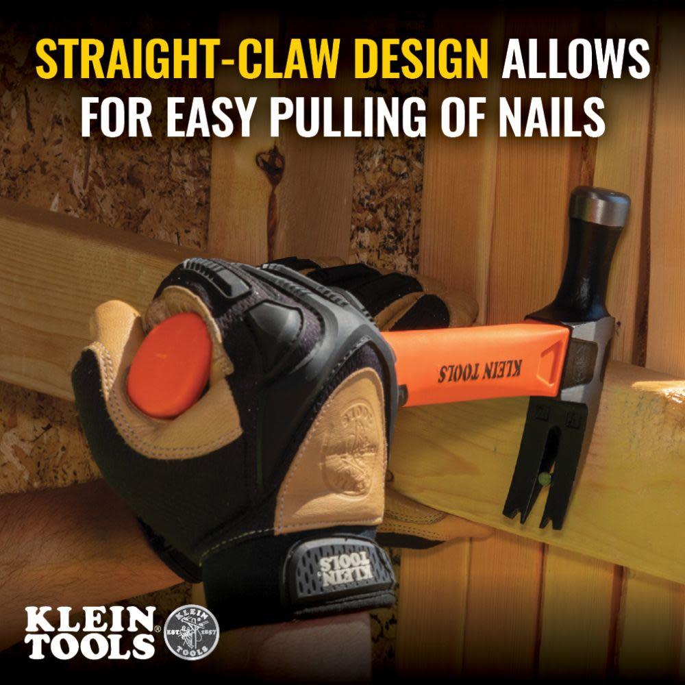Klein Tools Hammer Straight Claw 16oz 13″ - Ascmtools