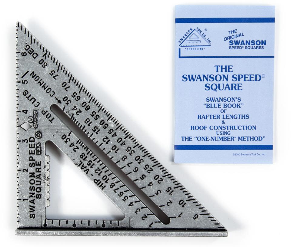 Tool Speed Square with Black Markings Blue Book - Ascmtools