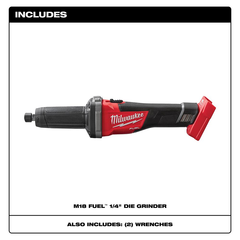Milwaukee M18 FUEL 1/4 in. Die Grinder (Tool Only) - Ascmtools