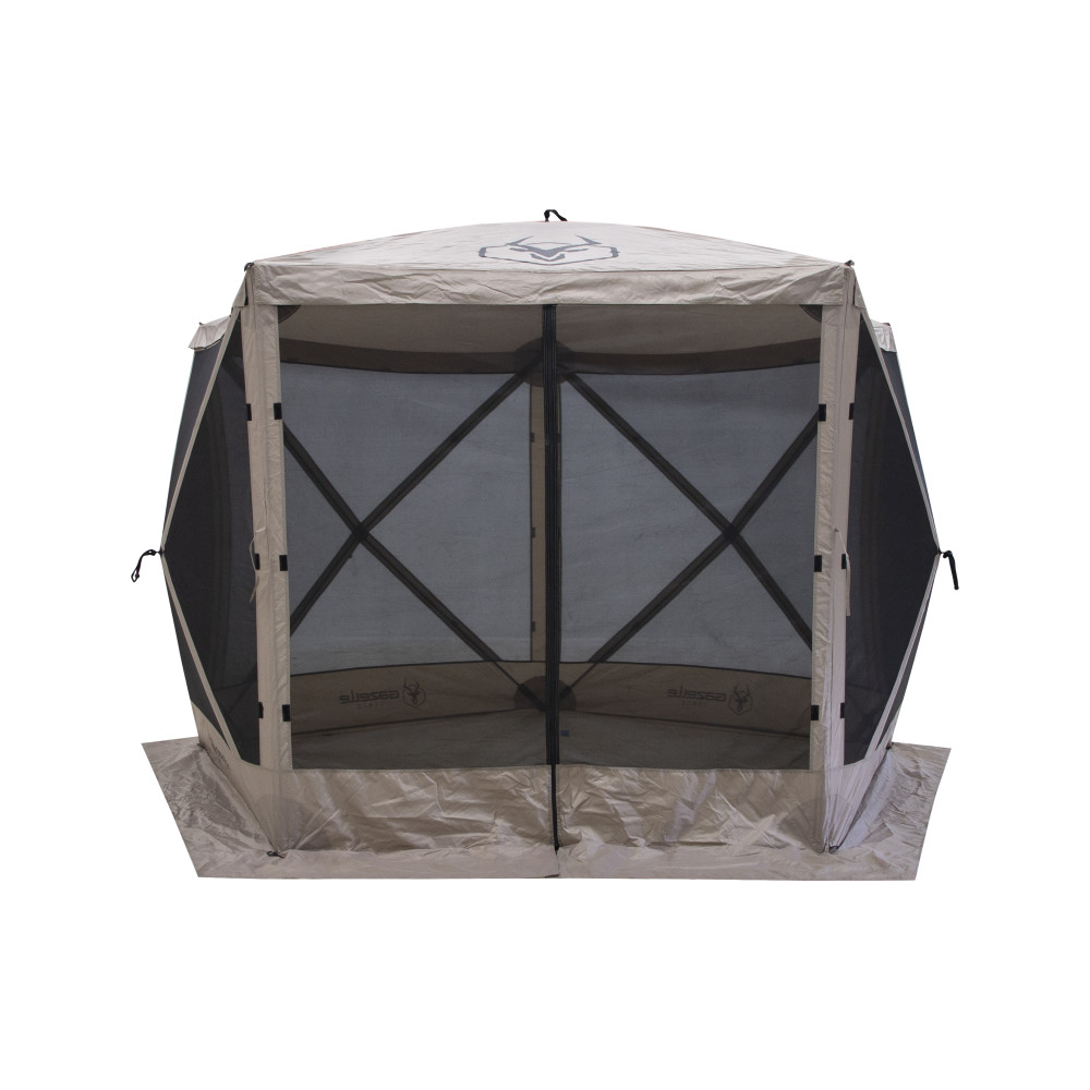 Gazelle G5 Gazebo, 5 Sided, Portable, 115″ x 106″, Desert Sand - Ascmtools