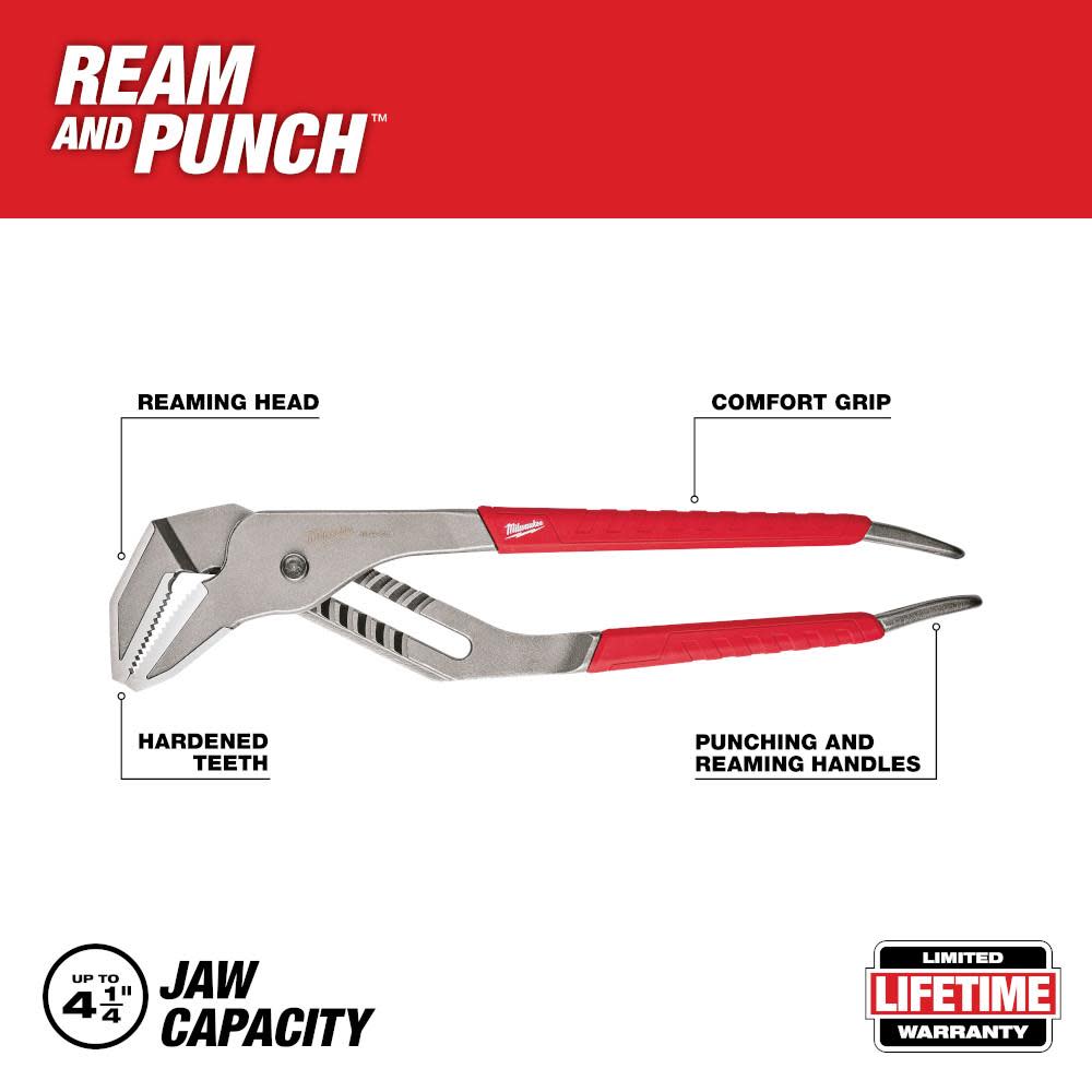 Milwaukee 12 In. Straight-Jaw Pliers - Ascmtools