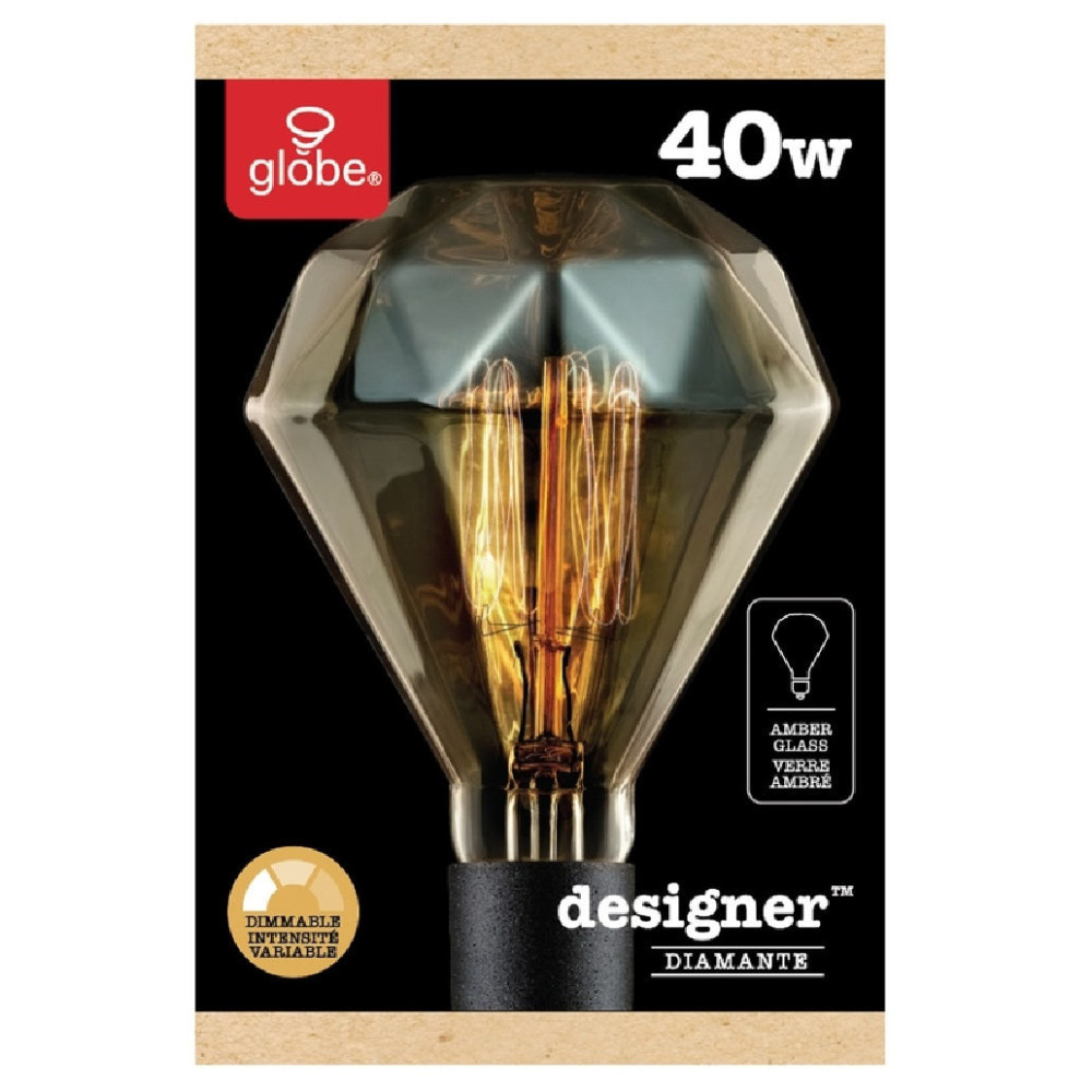 Globe Electric Designer Diamante Incandescent Light Bulb 40W - Ascmtools