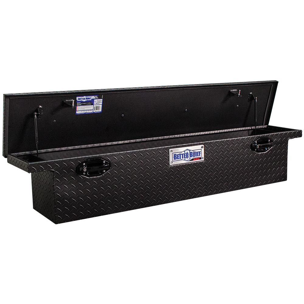Better Built 71″ SEC Saddle Truck Tool Box LOW PROFILE NARROW MATTE BLACK - Ascmtools
