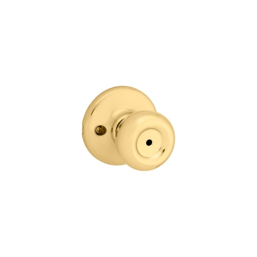 Kwikset Tylo Door Knob Polished Brass Bed & Bath Privacy Round - Ascmtools