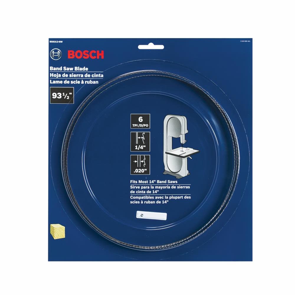 Bosch 93-1/2 In. 6 TPI General Purpose Stationary Band Saw Blade - Ascmtools