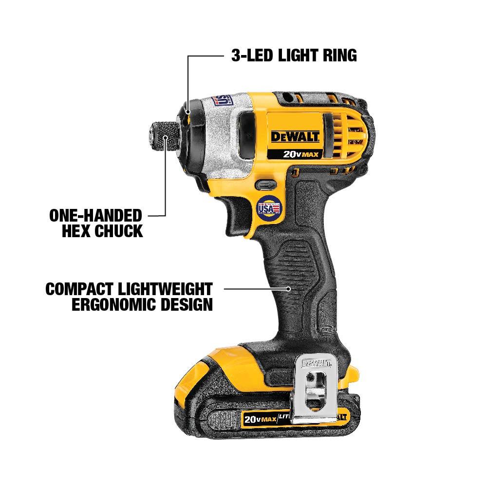 DEWALT 20V MAX Compact Drill/Driver / Impact Driver Combo Kit - Ascmtools