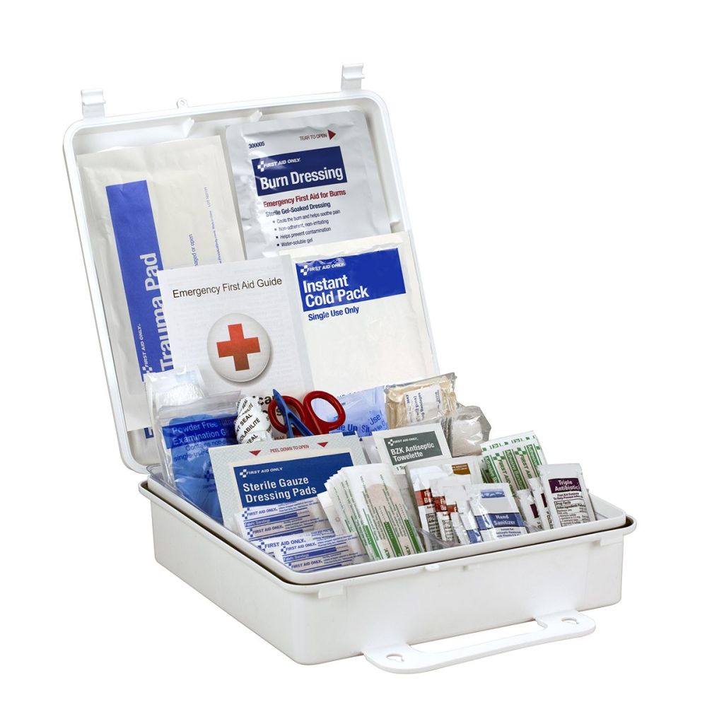 First Aid Only First Aid Kit 50 Person Plastic Case ANSI Portable - Ascmtools
