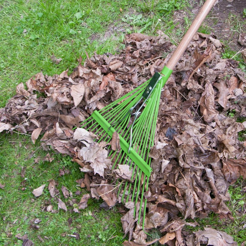 Ames 22-Tine Steel Leaf Rake with 6 in. Cushioned Handle - Ascmtools