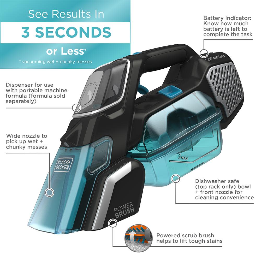 Black and Decker Spillbuster Portable Carpet Cleaner - Ascmtools