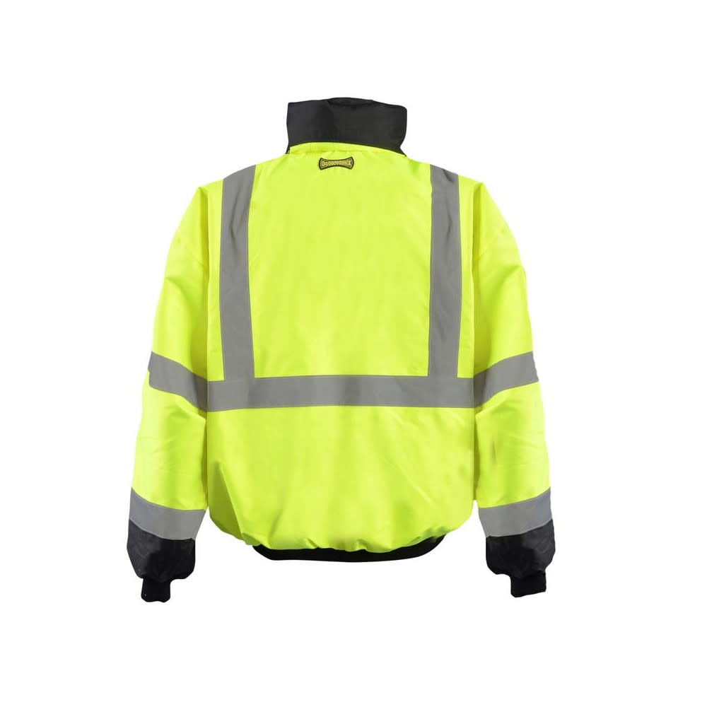 Occunomix Hi-Vis Yellow Value Black Bottom 2-in-1 Bomber Jacket 4X - Ascmtools