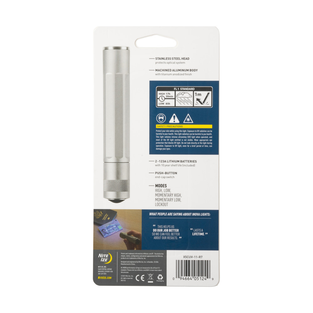 Nite Ize INOVA X5 UV Flashlight LED - Ascmtools