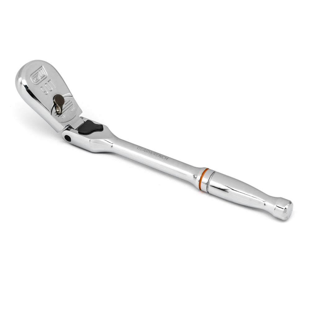 GEARWRENCH 1/4″ Drive 90-Tooth Locking Flex Head Teardrop Ratchet 7″ - Ascmtools