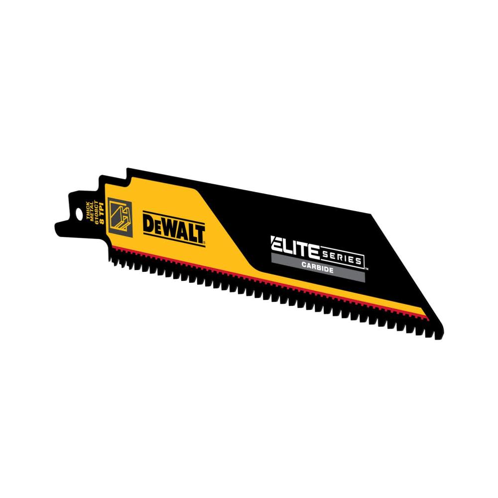 DEWALT ELITE SERIES Reciprocating Saw Blade 3pk Carbide Tipped 6″ 8 TPI Metal Cutting - Ascmtools