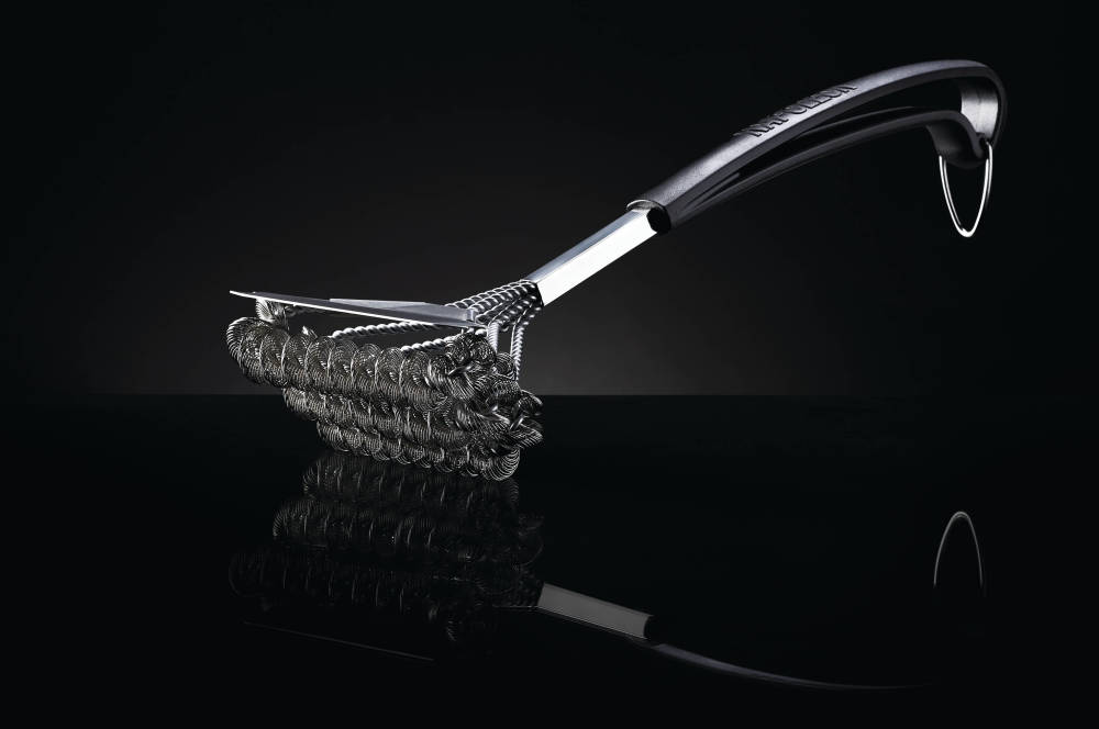 Napoleon Bristle-Free Triple-Row Grill Brush for use on Stainless Steel Cooking Grids - Ascmtools