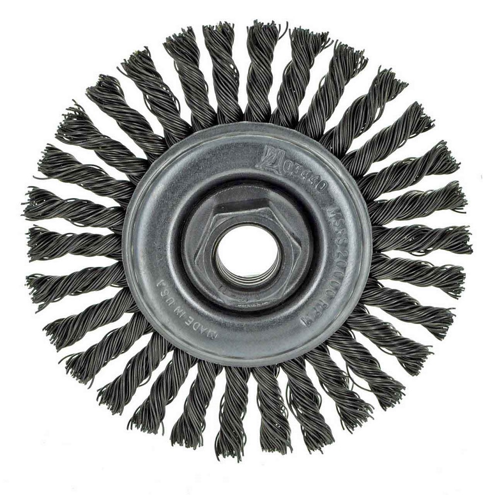 United Abrasives 4″ Carbon Steel Knot Wheel - Ascmtools