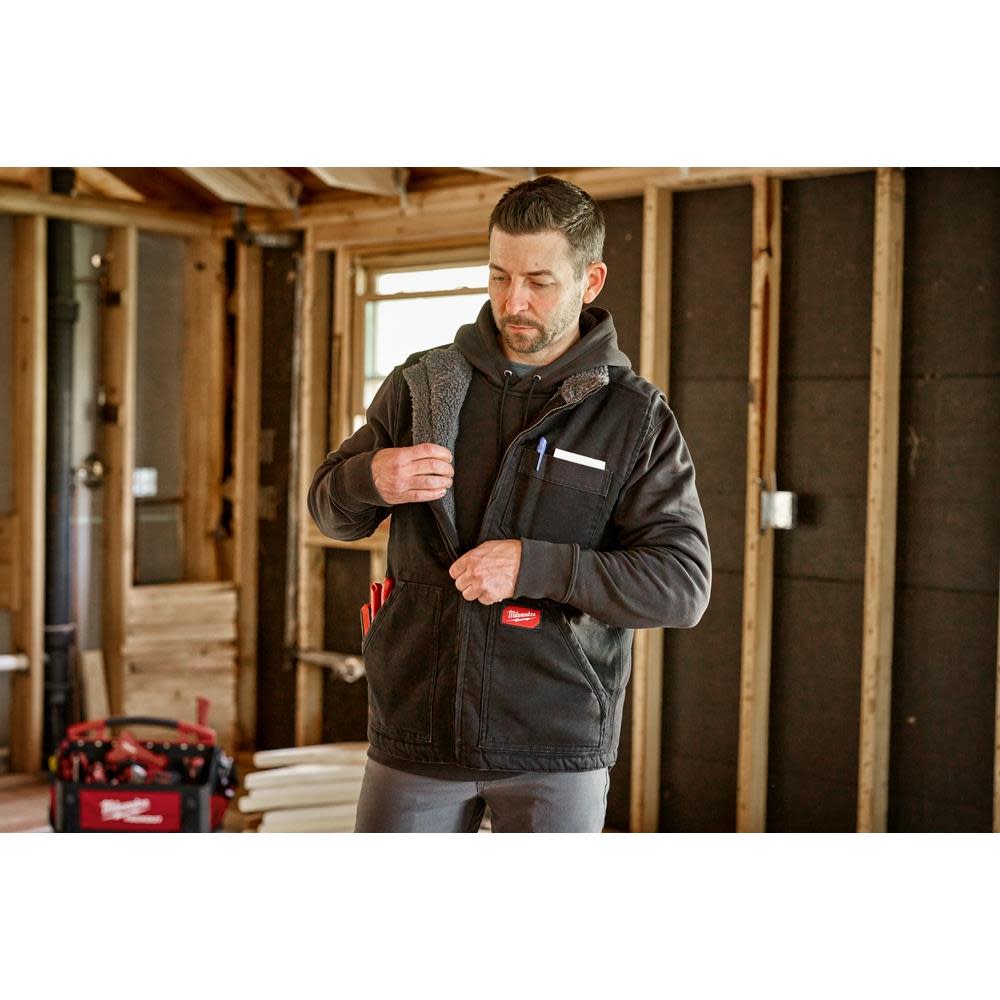 Milwaukee Heavy Duty Sherpa Lined Vest Black 3X - Ascmtools
