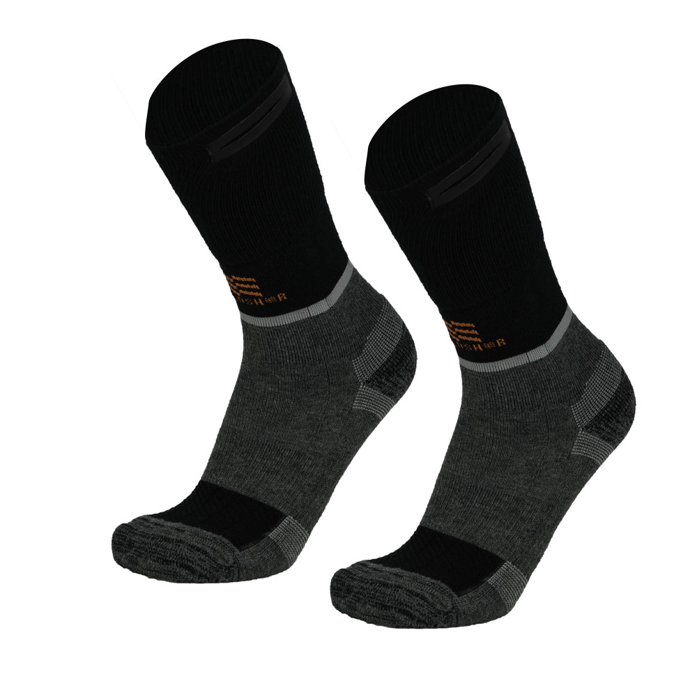 Mobile Warming Merino Heated Socks Unisex 3.7V Dark Gray Small - Ascmtools