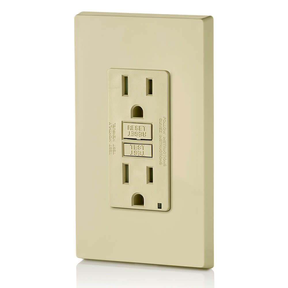 Leviton SmartlockPro GFCI Outlet 15A 125V Ivory NEMA 5-15R - Ascmtools