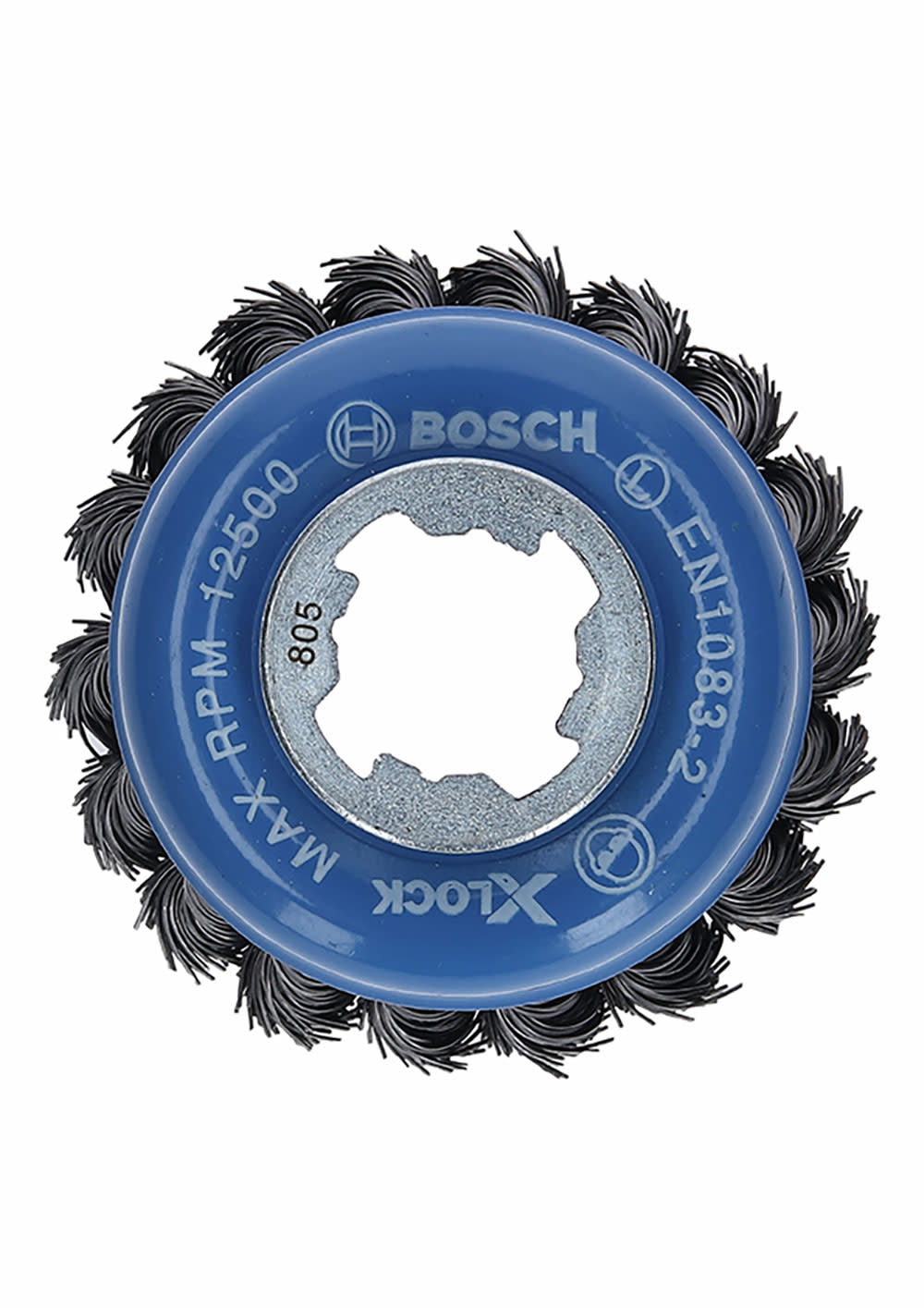 Bosch 3 In. Wheel Dia. X-LOCK Arbor Carbon Steel Knotted Wire Single Row Cup Brush - Ascmtools