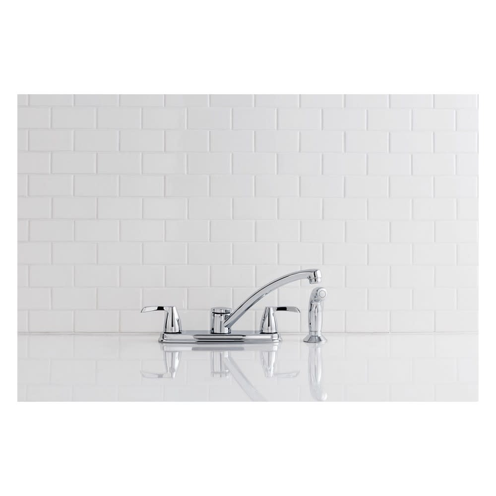Moen Adler Low Arc Kitchen Faucet with Optional Handles Chrome - Ascmtools