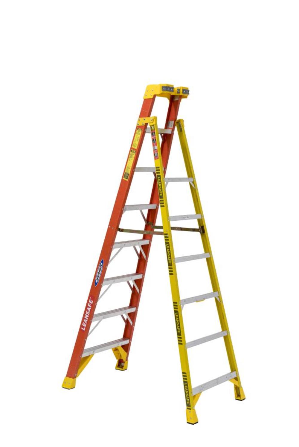 Werner 8Ft LEANSAFE Type IA Fiberglass Leaning Ladder - Ascmtools