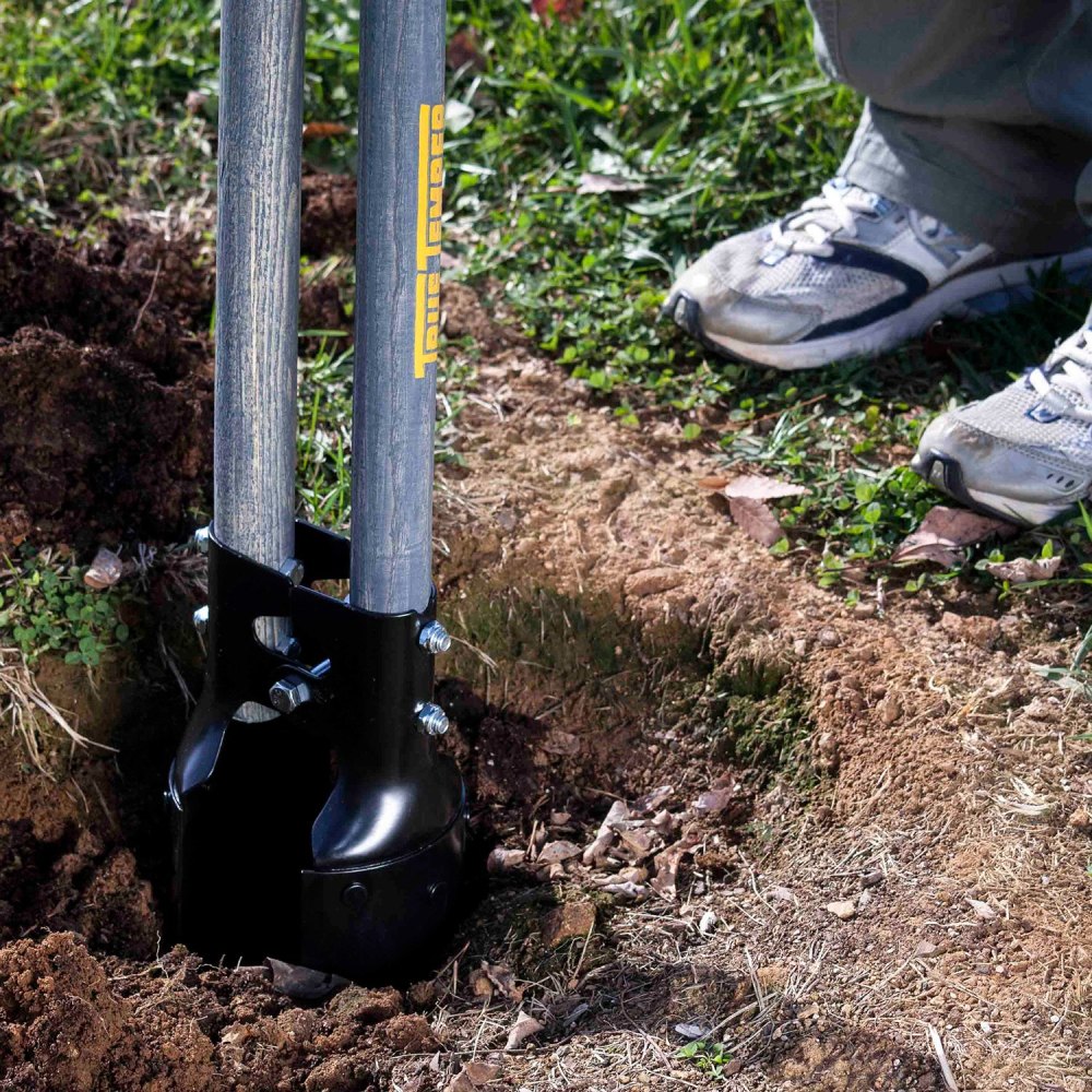 True Temper Post Hole Digger with Ruler & Cushion Grip 48 In. Hardwood Handle - Ascmtools