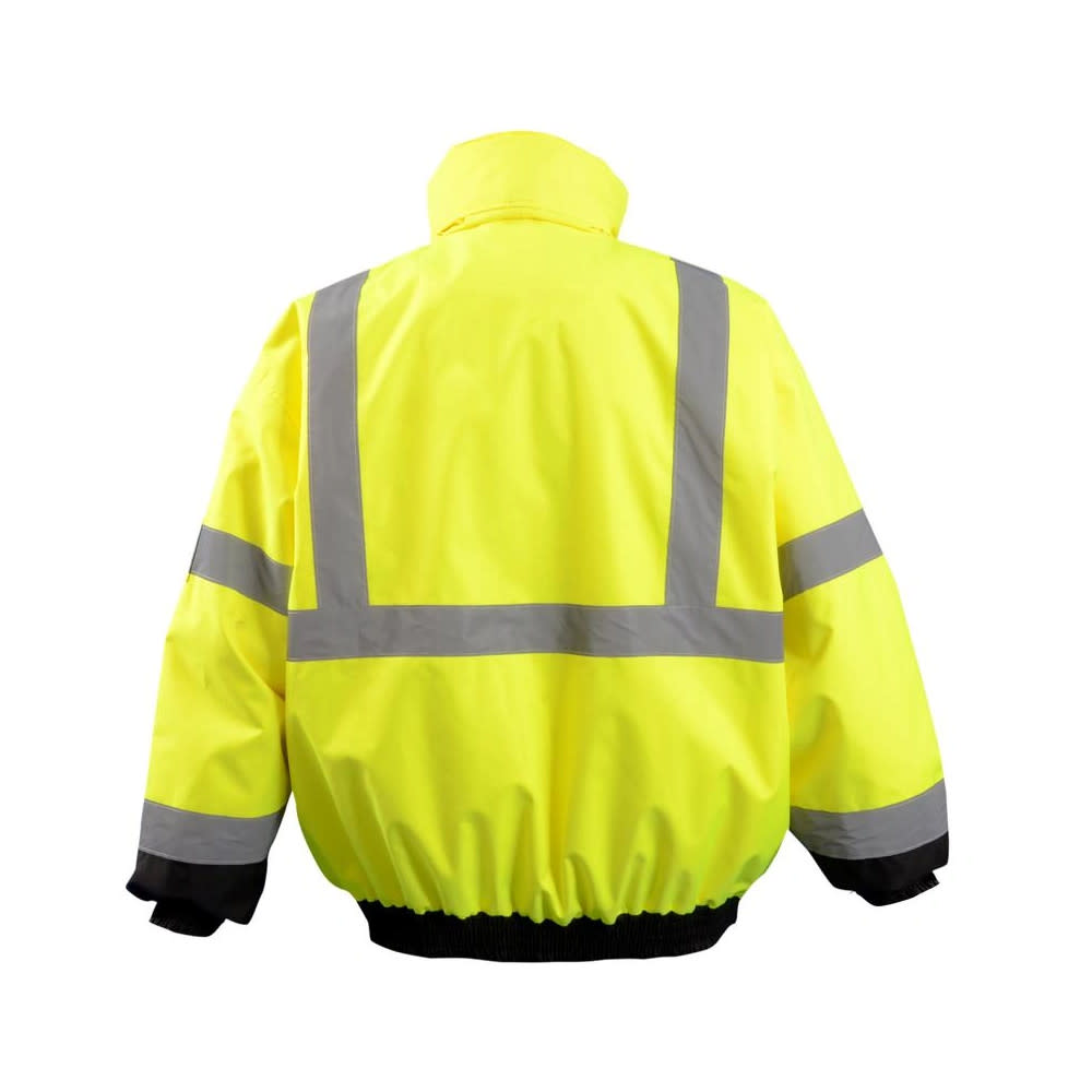 Occunomix Hi-Vis Yellow Value Black Bottom 2-in-1 Bomber Jacket XL - Ascmtools