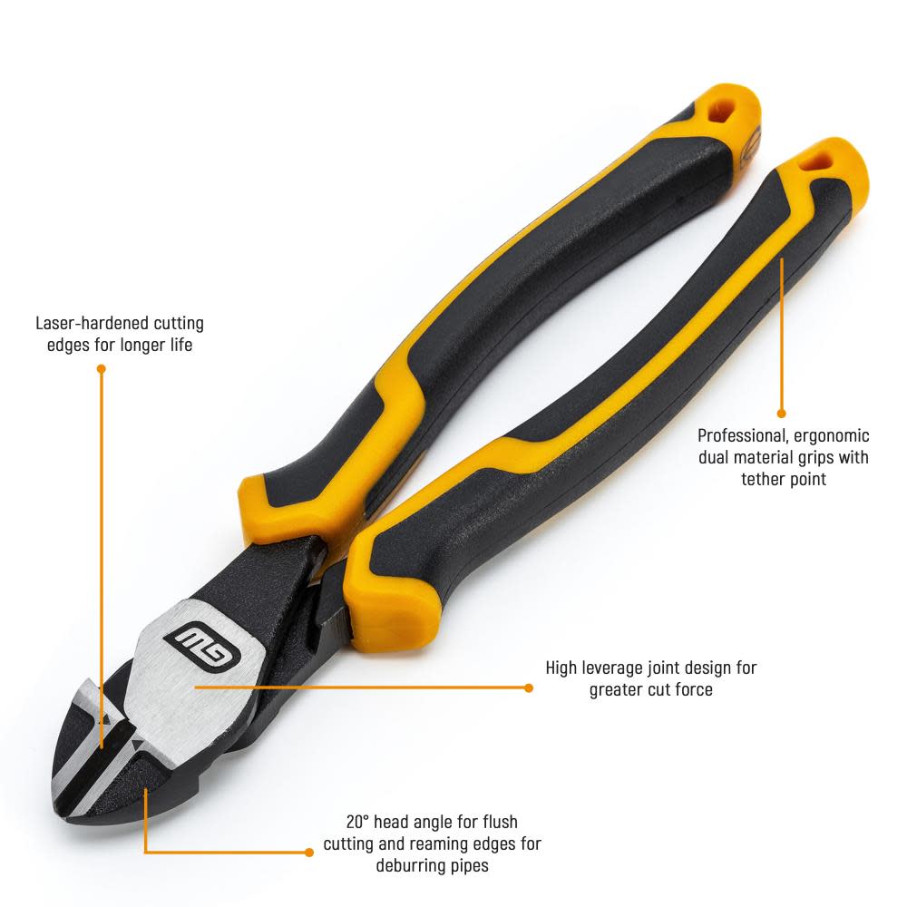 GEARWRENCH 7″ Pitbull Dual Material Diagonal Cutting Pliers - Ascmtools