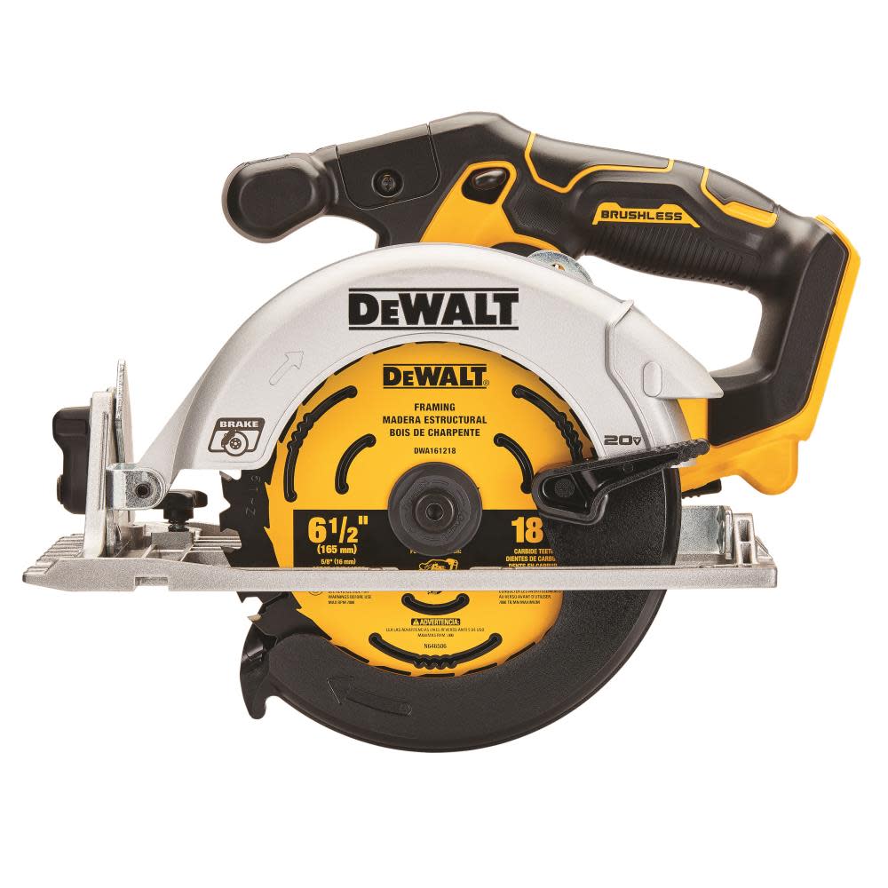 DEWALT 20V MAX 6-1/2 in. Brushless Cordless Circular Saw (Tool Only) - Ascmtools