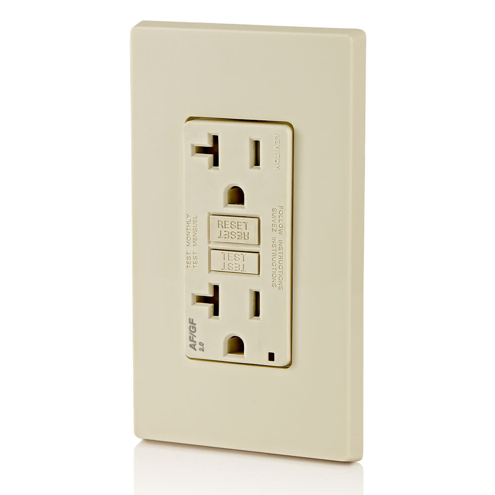 Leviton SmartlockPro AFCI/GFCI Outlet 20A 125V Duplex LightAlmond - Ascmtools
