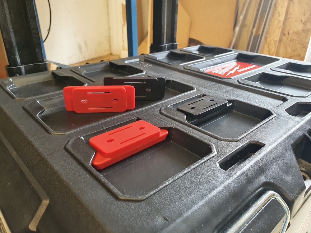 Stealthmounts Battery Mount Milwaukee PACKOUT Feet Red 8pk - Ascmtools