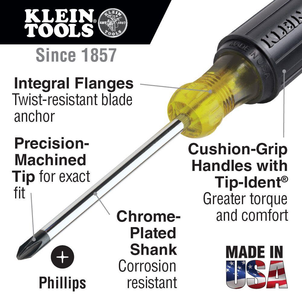 Klein Tools Mini Cushion-Grip Screwdrivers 4 Pc - Ascmtools