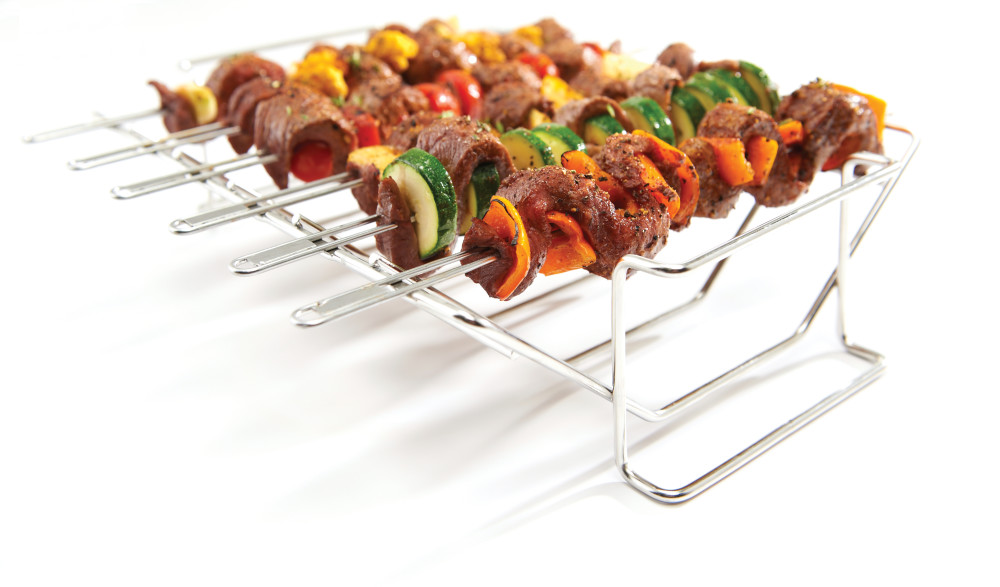 Broil King Stainless Steel Reversible Rib/Skewer Rack - Ascmtools