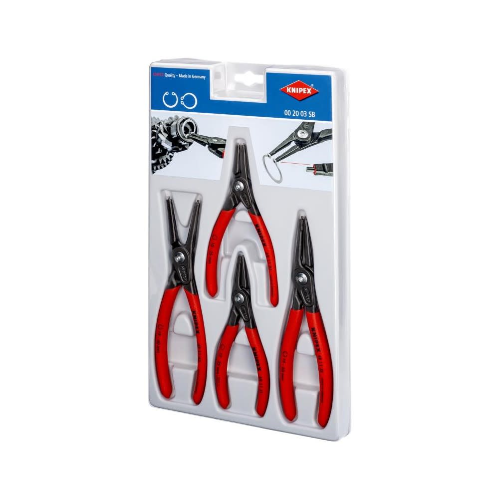 Knipex Precision Circlip Pliers Set in Plastic Packaging 4pc - Ascmtools