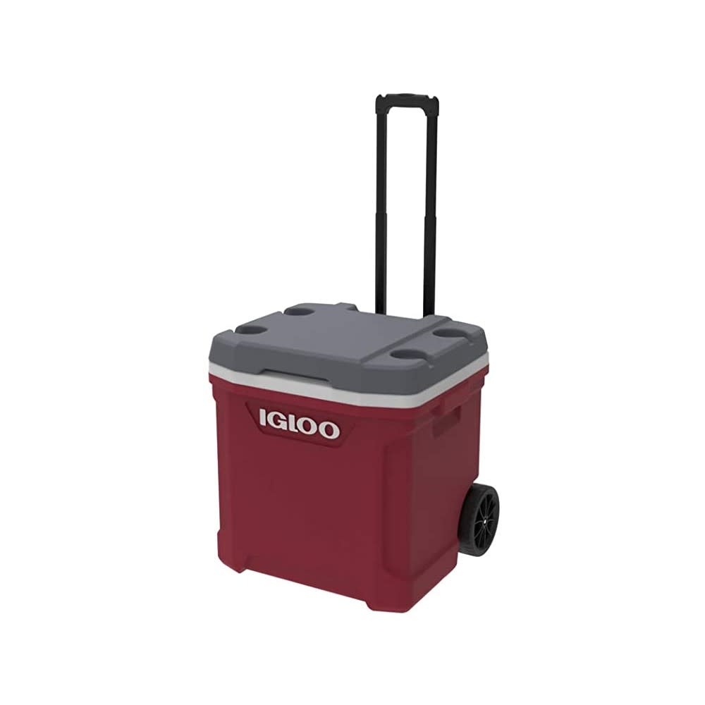 Igloo Latitude 30 Roller Cooler Industrial Red/Meteorite 30qt - Ascmtools