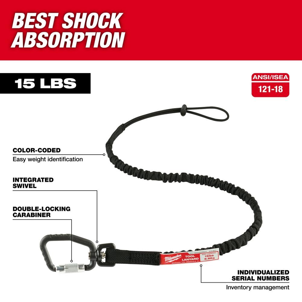 Milwaukee 15 Lb. Locking Tool Lanyard - Ascmtools