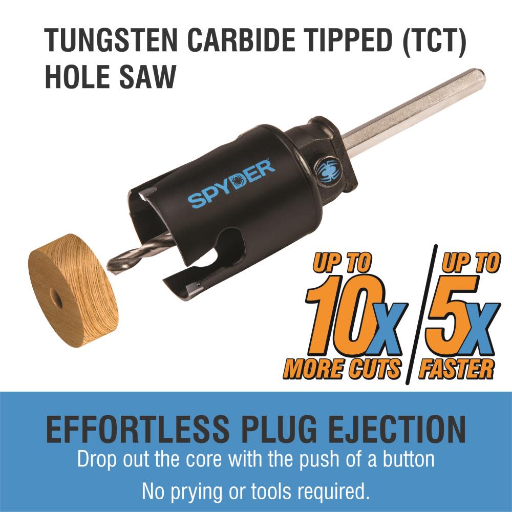 Spyder RCE TCT Hole Saw 1-5/8 In. - Ascmtools