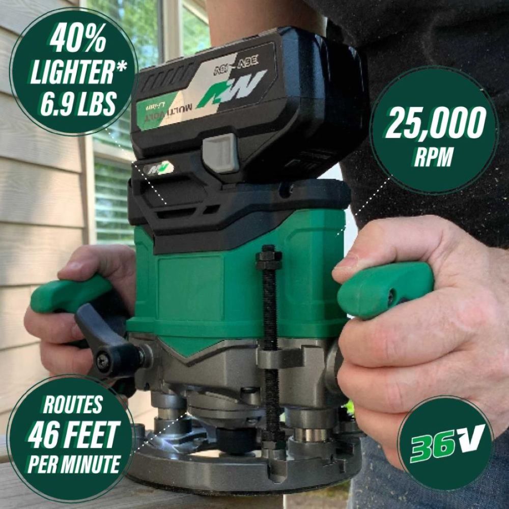 Metabo HPT 36V Cordless Plunge Router Kit 2 1/4 HP - Ascmtools