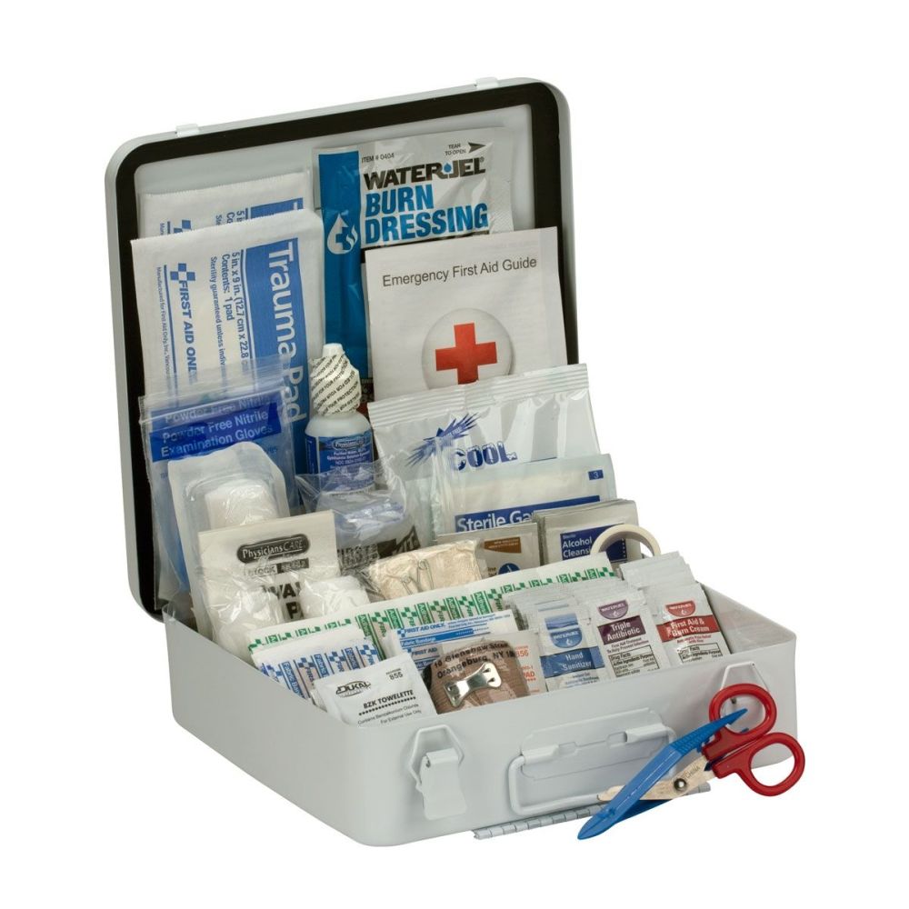 First Aid Only First Aid Kit 50 Person Bulk Metal Case - Ascmtools