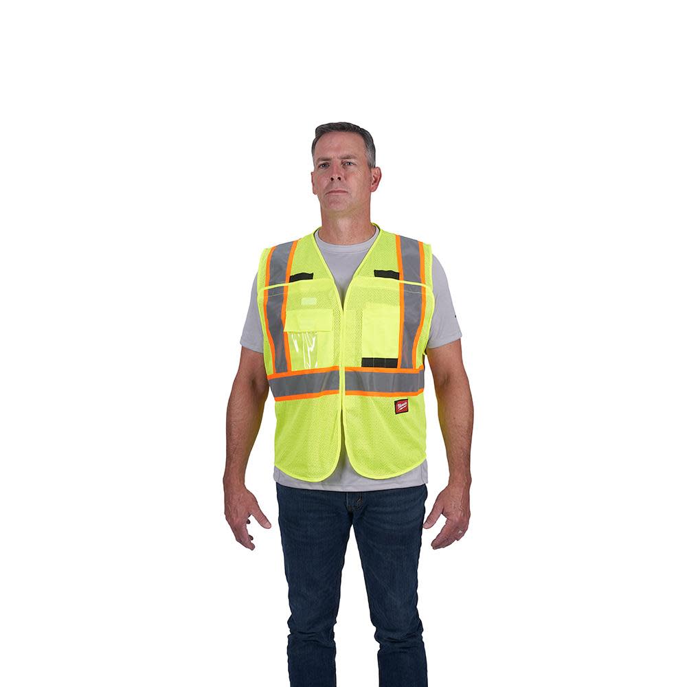 Milwaukee Class 2 Breakaway High Visibility Mesh Safety Vest - Ascmtools