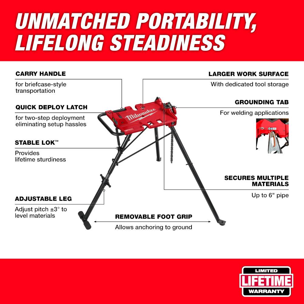 Milwaukee 6 Leveling Tripod Chain Vise - Ascmtools