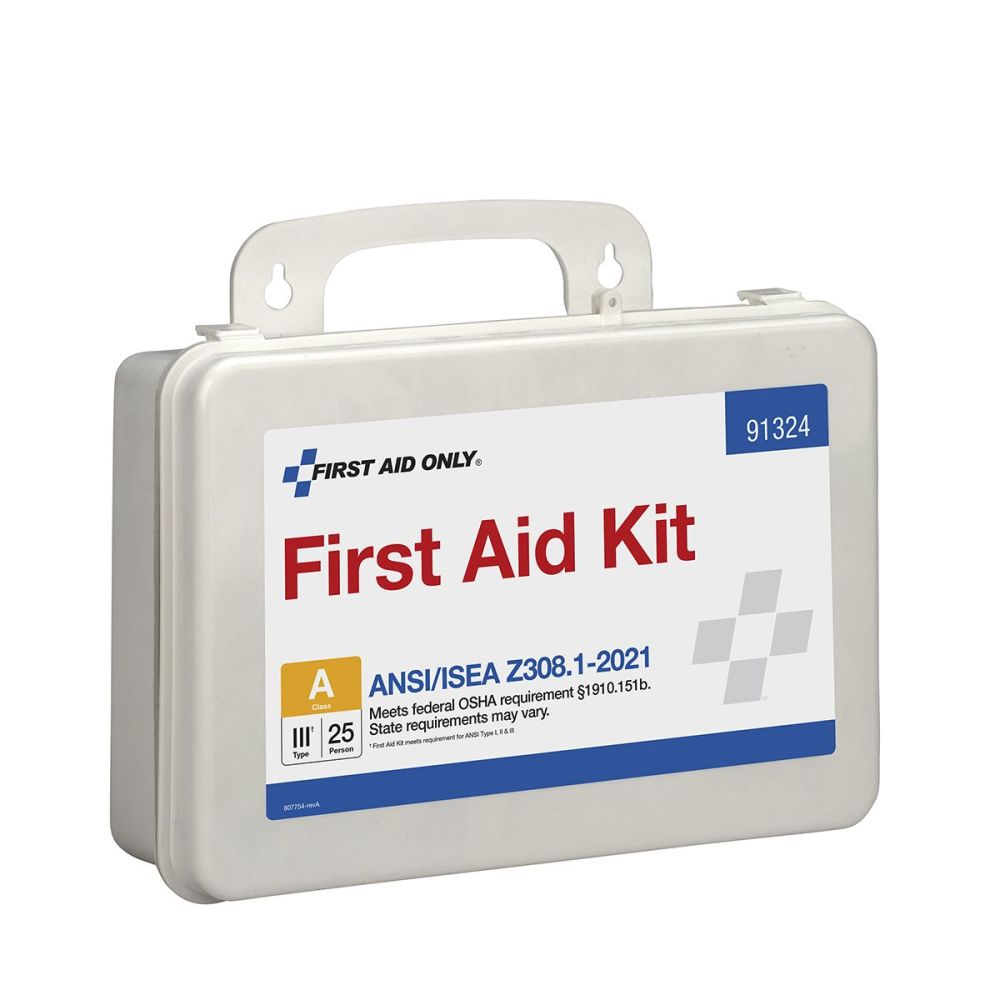 First Aid Only First Aid Kit 25 Person Plastic Case ANSI Portable - Ascmtools