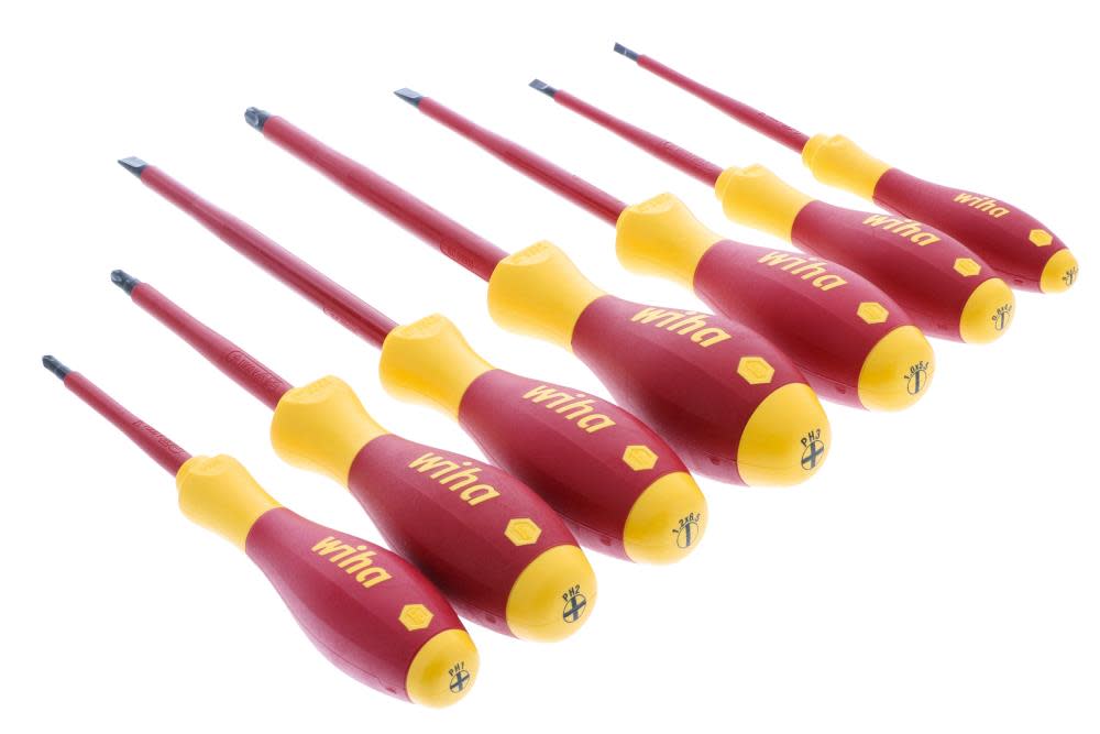 Wiha 7 Piece Insulated SoftFinish Screwdriver Set - Ascmtools