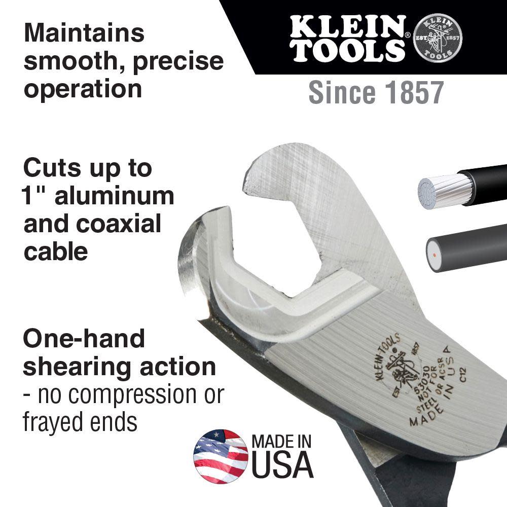 Klein Tools Cable Cutter Coaxial 1″ Capacity - Ascmtools