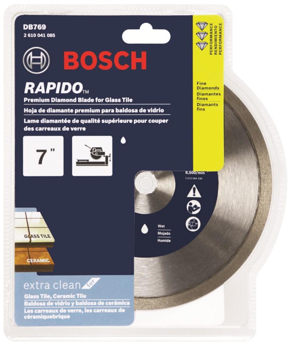 Bosch 7 In. Rapido Premium Continuous Rim Diamond Blade for Glass Tile - Ascmtools