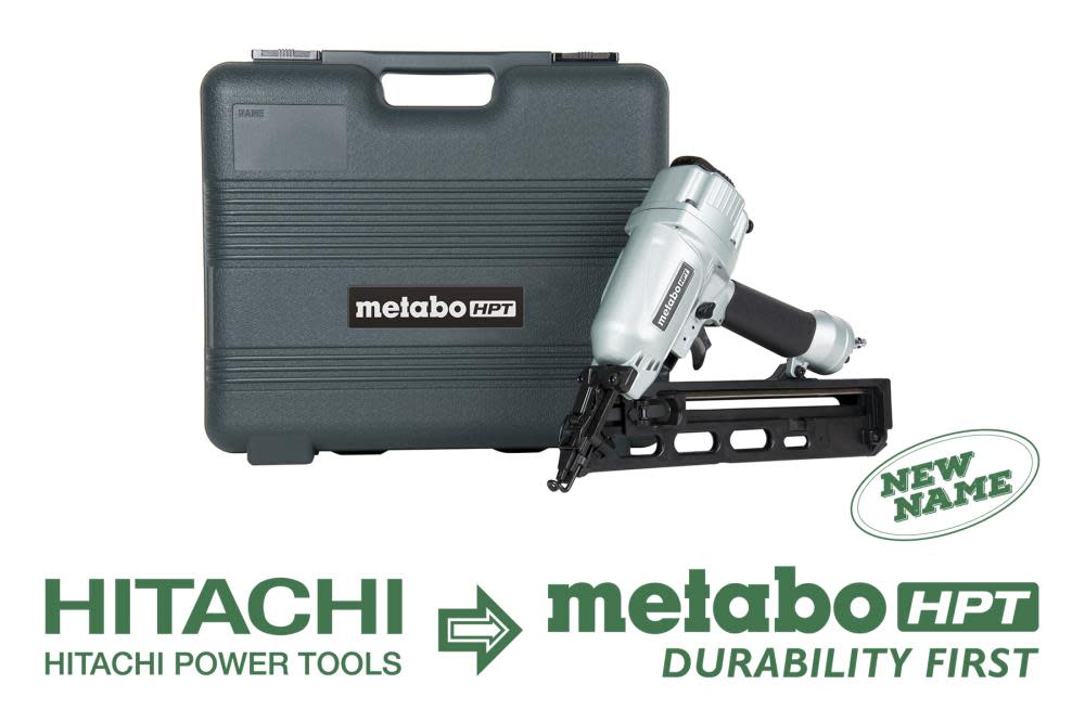 Metabo HPT 2-1/2 In. 15-Gauge Angled Finish Nailer with Air Duster - Ascmtools