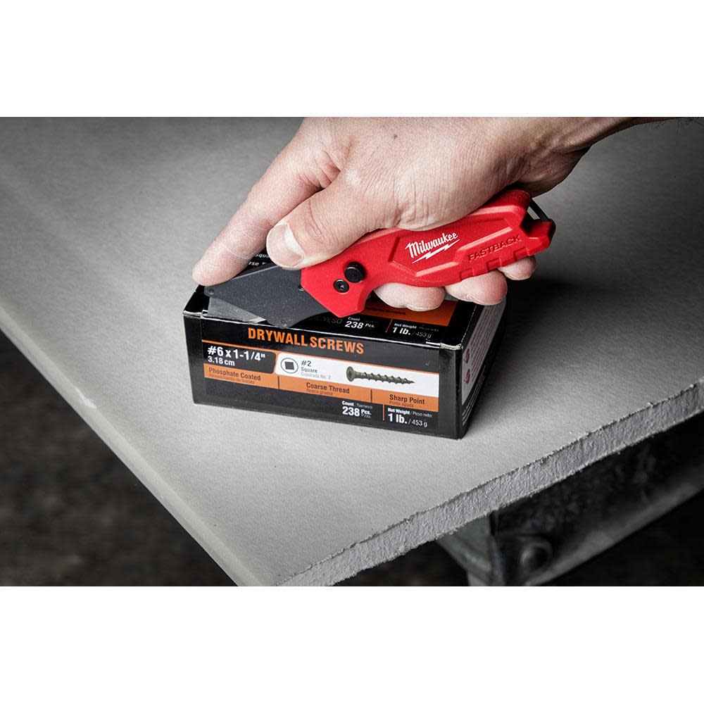 Milwaukee 4pk FASTBACK Compact Folding Utility Knife - Ascmtools