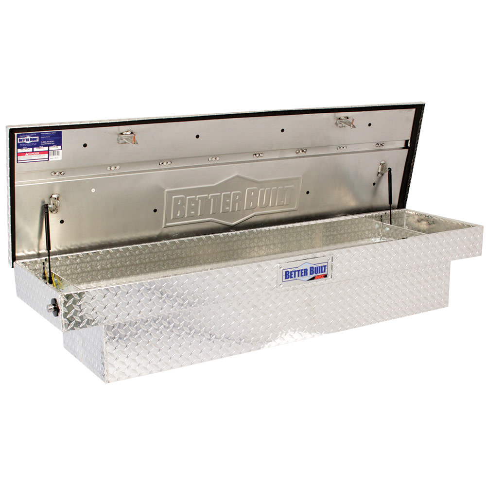 Better Built 69″ Push Button Saddle Truck Tool Box BRITE ALUMINUM - Ascmtools